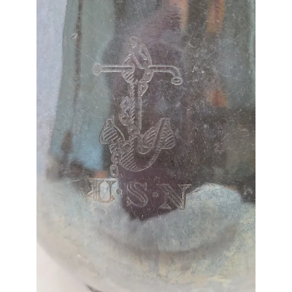 Antique 1941 WWII US Navy Large Pitcher Soldered Silver Internat Silver Co 01480